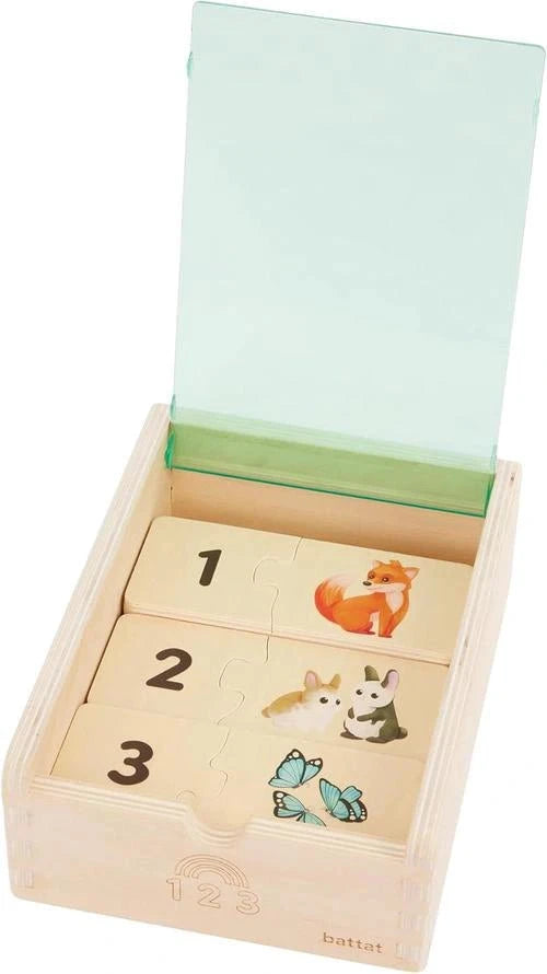 Battat Wooden Self-Correcting Numbers Puzzle Box Set