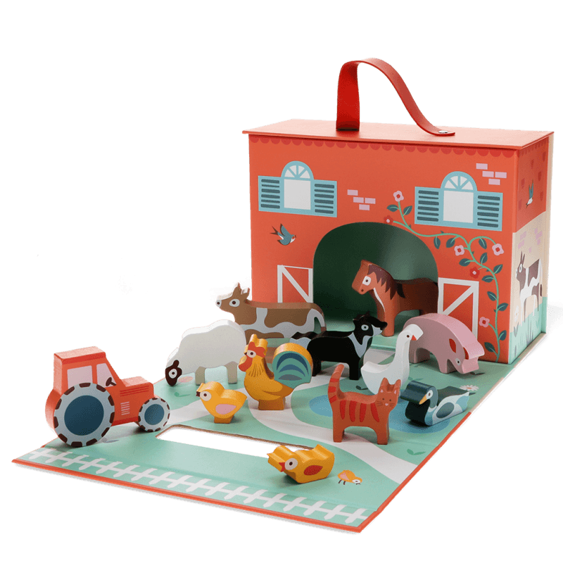 Wooden Farm Playset
