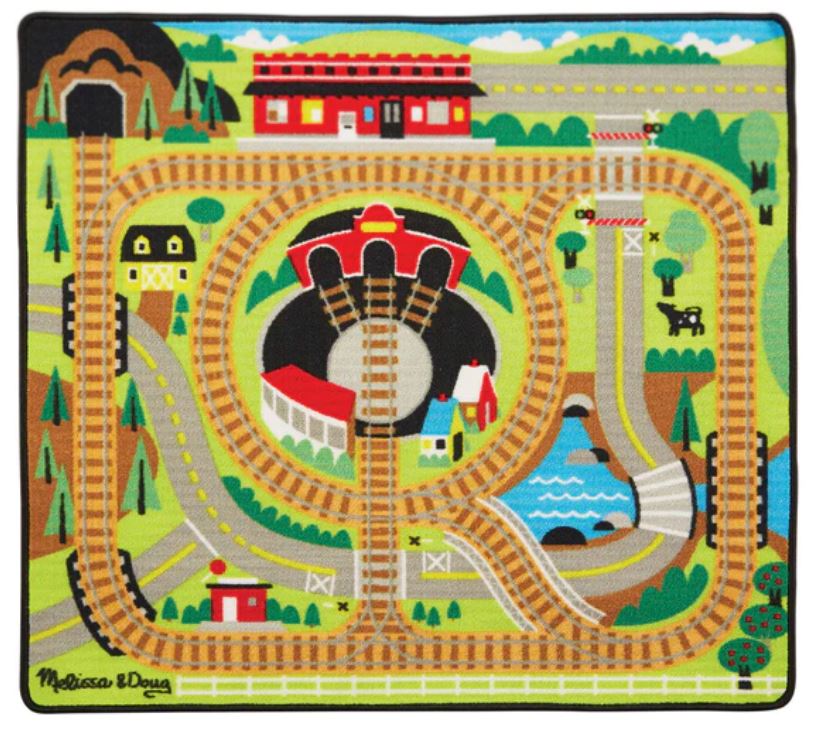 Round The Rails Train Rug