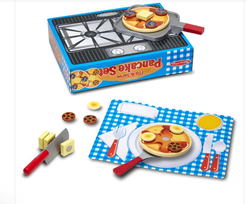 Wooden Flip & Serve Pancake Set