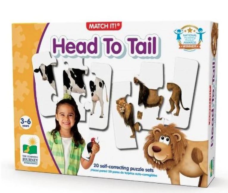 Match It Head to Tail Self Correcting Puzzle