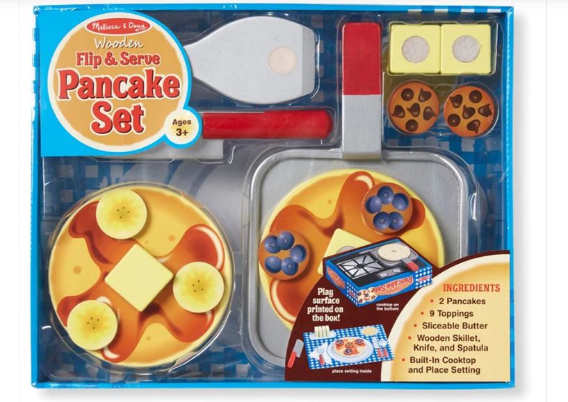 Wooden Flip & Serve Pancake Set