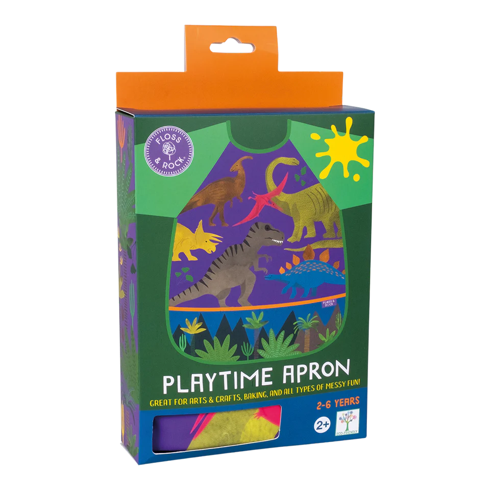 Playtime Apron with Sleeves Dinosaur You Monkey