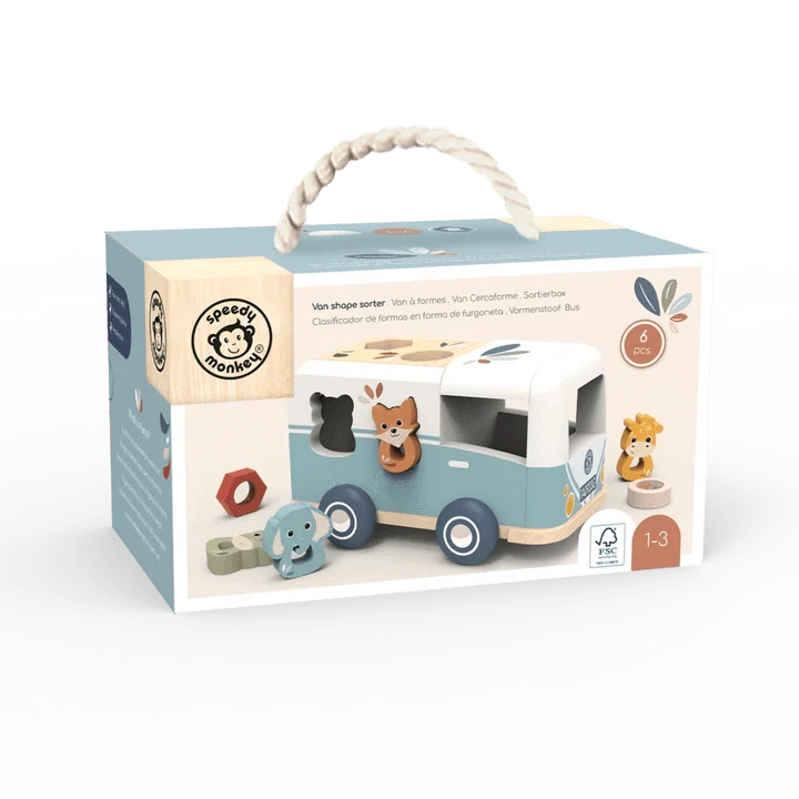 Shape Sorter Van Speedy Monkey