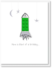 Have A Blast Birthday Card with Lego piece