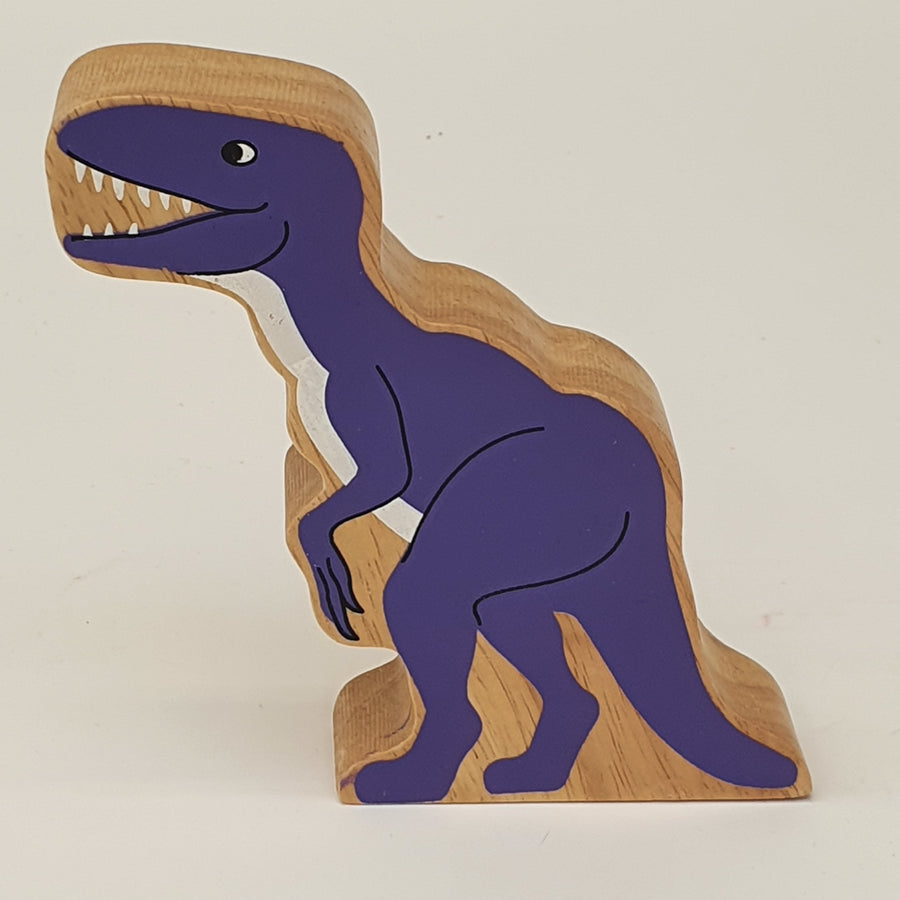 Wooden Purple Velociraptor