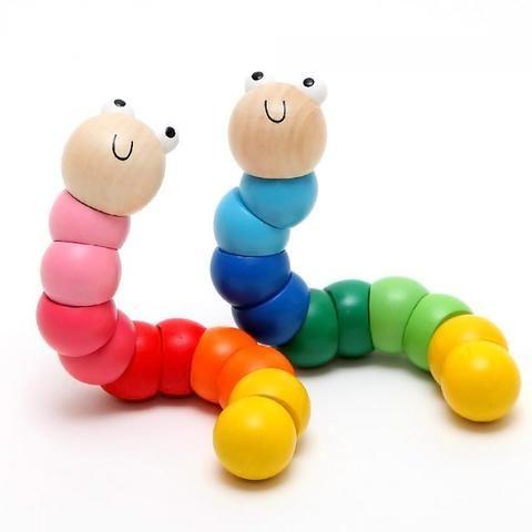 Wooden Jointed Worm