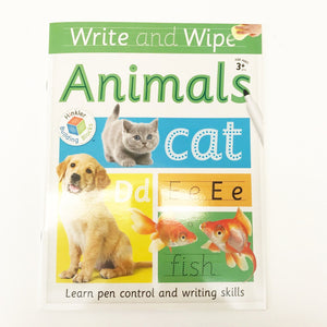 Write/Wipe Book Animals
