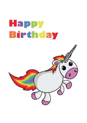 Gift Vouchers - Birthday Unicorn Card