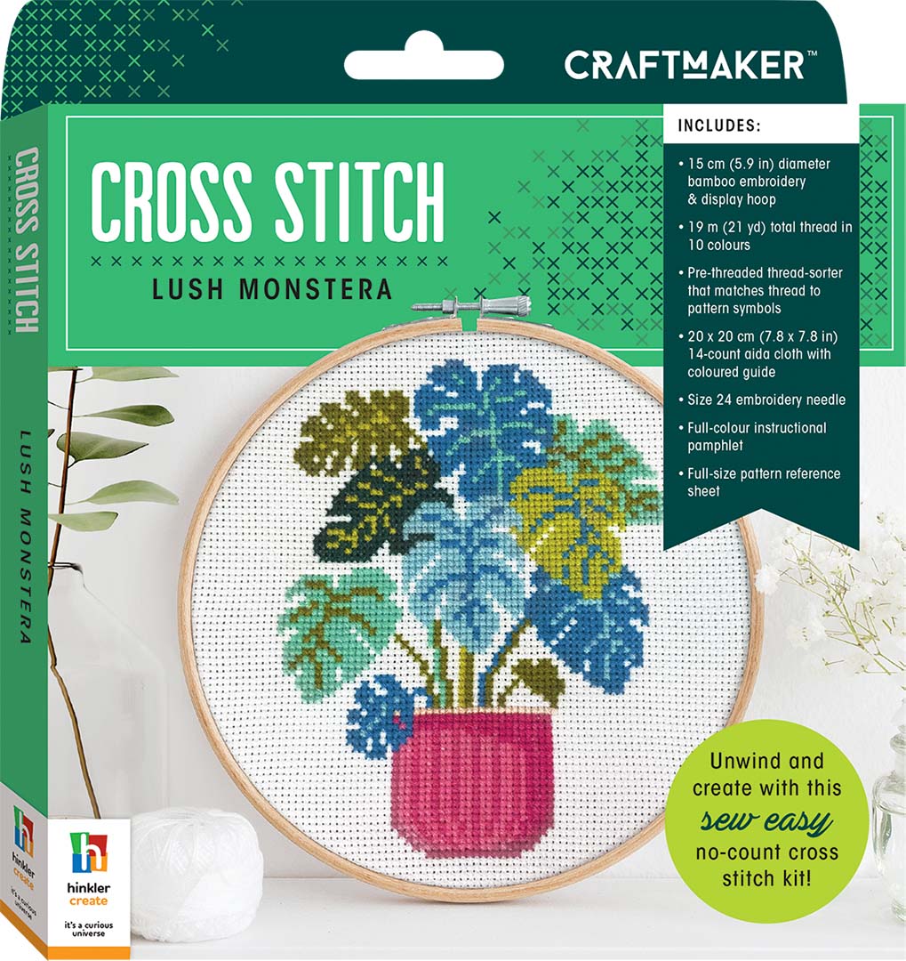 Cross Stitch Kit Lush Monstera