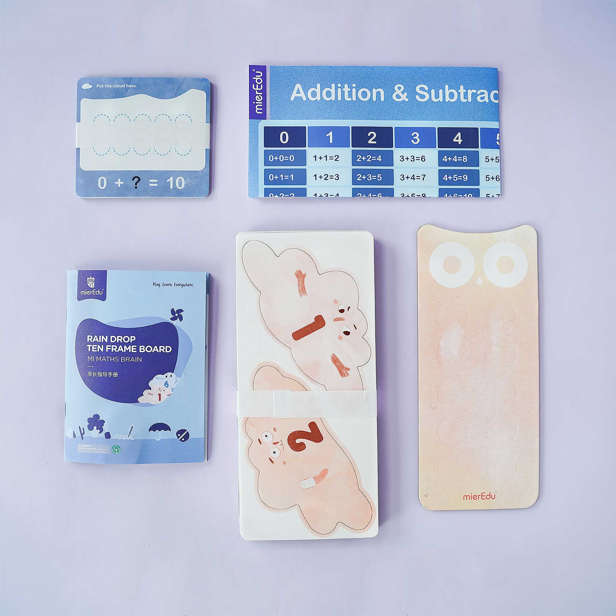 Maths Brain Rain Drop Ten Frame Board MierEdu