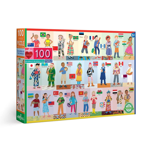eeBoo 100 pc Puzzle Children of The World PAUA