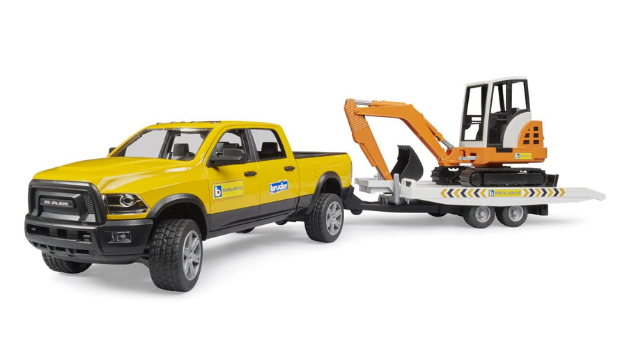 Bruder RAM Rental Service Ute+Mini Excavator