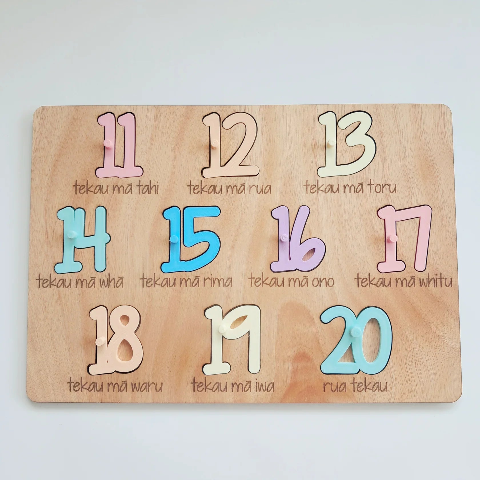11-20 Te Reo Numbers Puzzle - Pastels