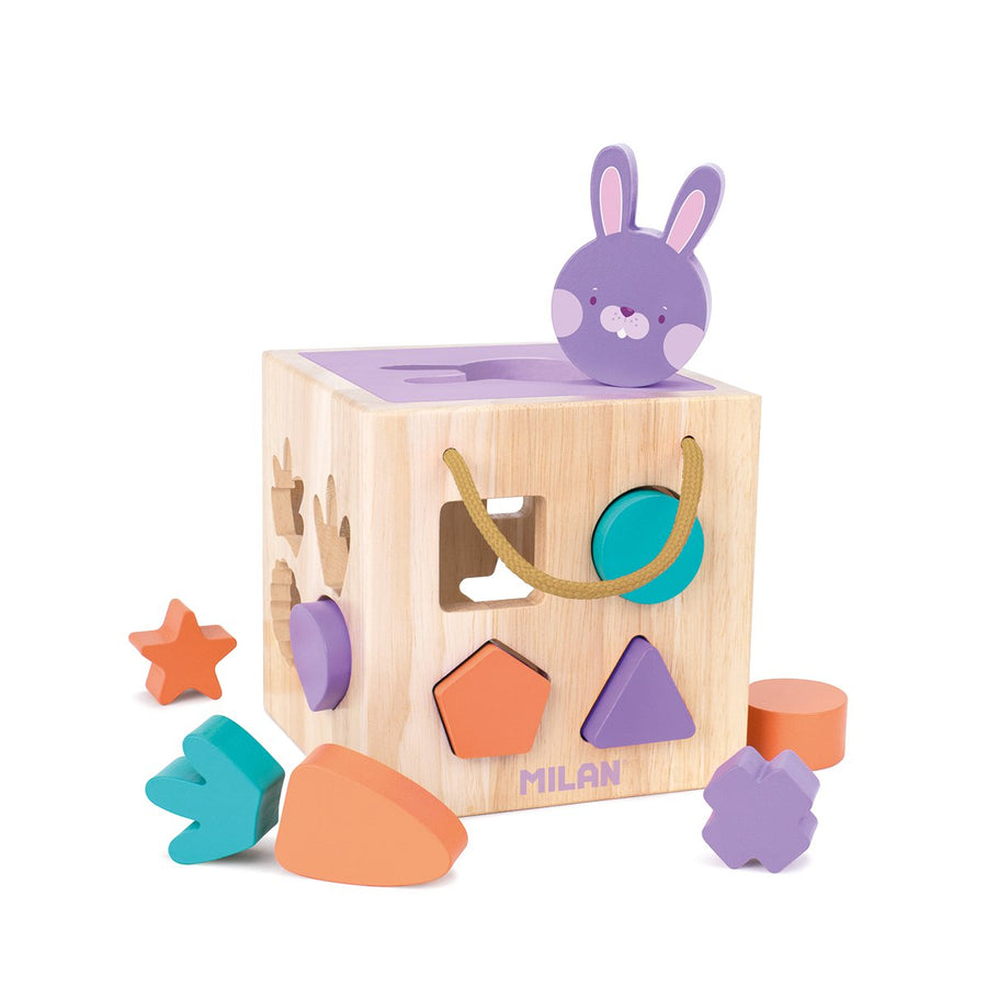 Milan Wooden EducationalToy Rabbit Cube