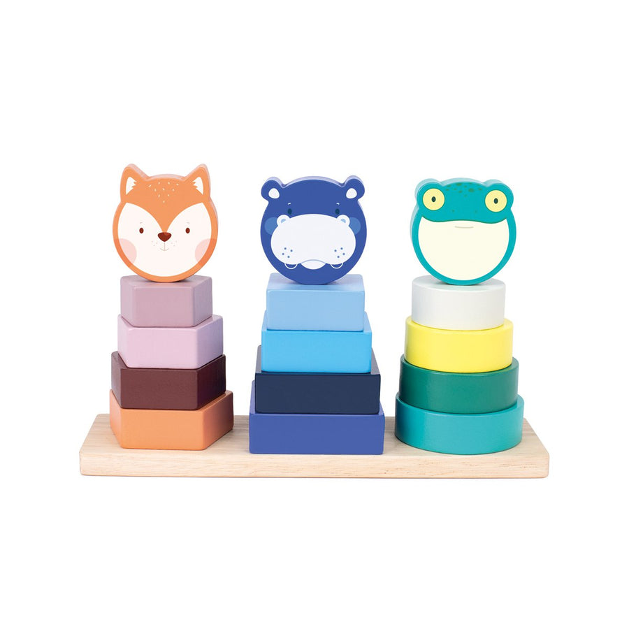 Milan Wooden Educational Toy Animals Tower