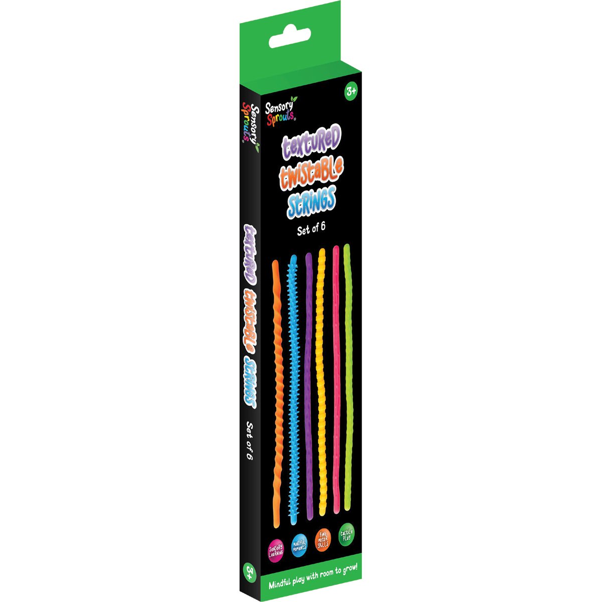 Textured Twistable Strings 6 pack Sensory Sprout