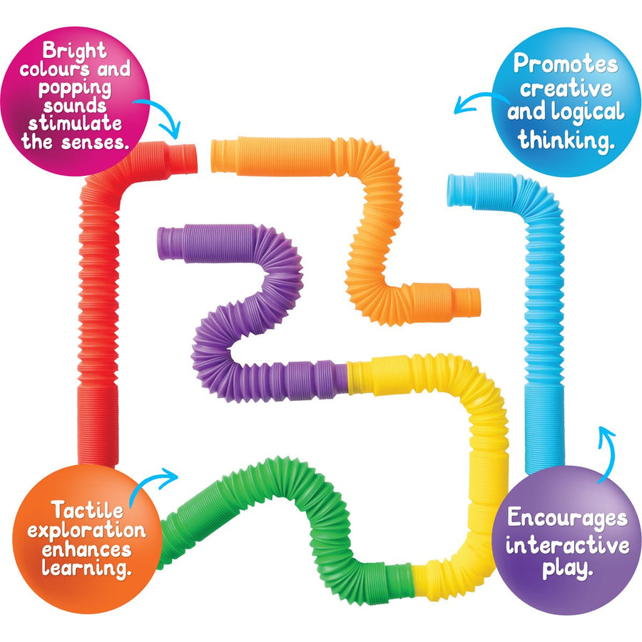 Rainbow Pull Pipes Set of 12 Sensory Sprout