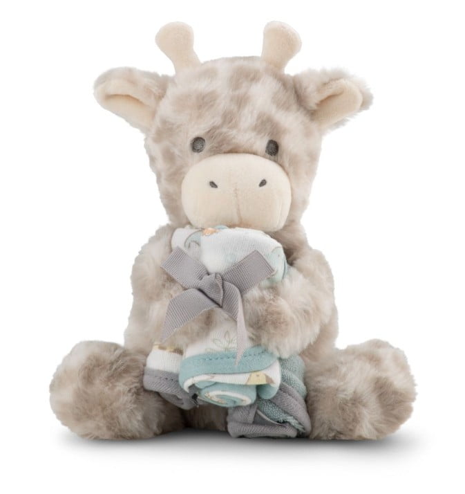 The Little Linen Co Plush Toy & Washers Savanna Giraffe
