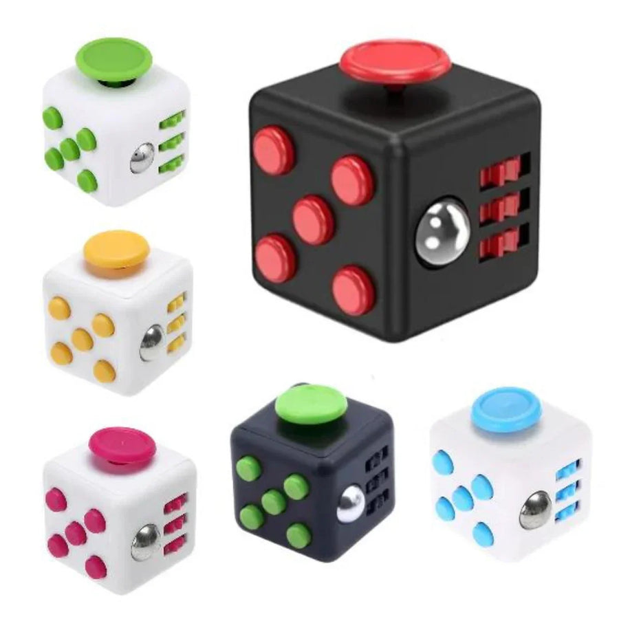 6 Sided Fidget Cube assorted colours