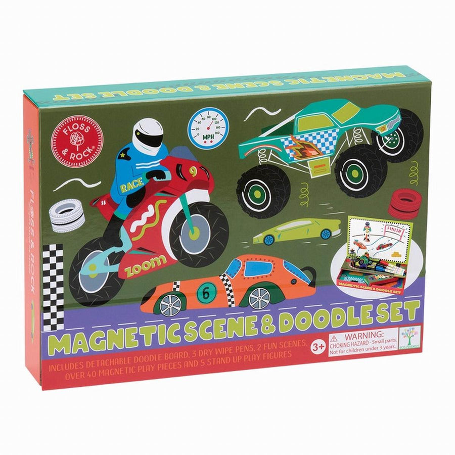 Magnetic Scene & Doodle Set Cars Floss & Rock