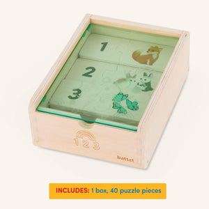 Battat Wooden Self-Correcting Numbers Puzzle Box Set