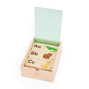 Battat Wooden Self-Correcting Alphabet Puzzle Box Set