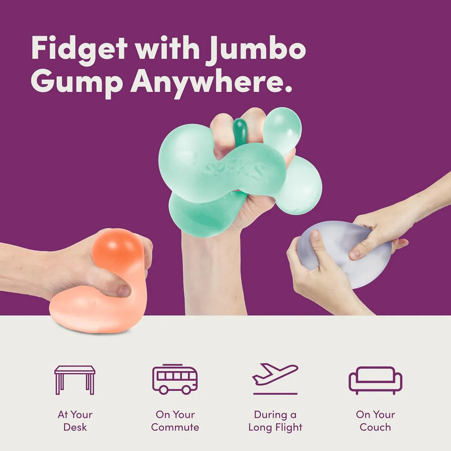 Gump Jumbo Memory Stress Ball - Sea Glass