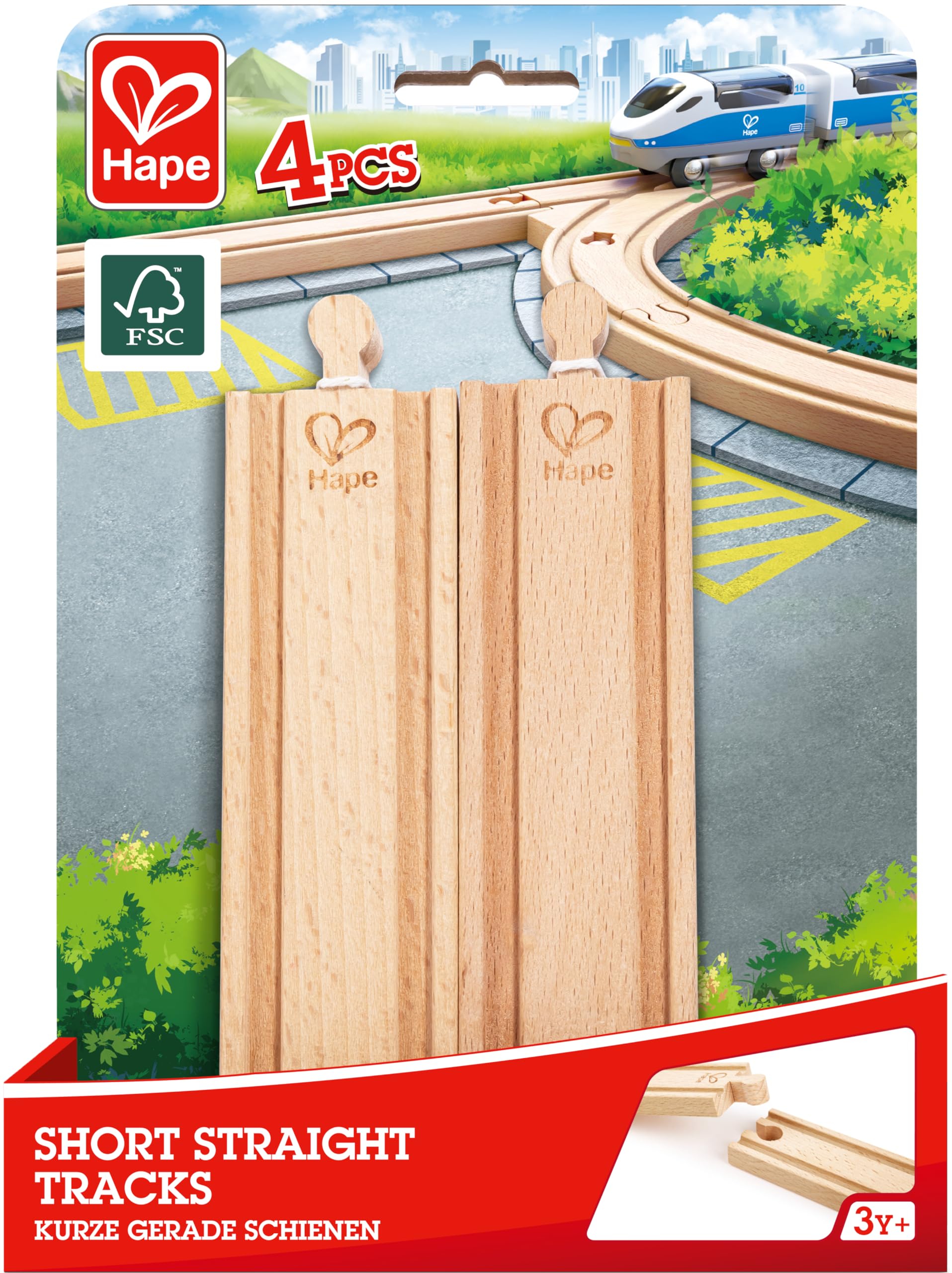 Hape Track 4pcs Short Straight