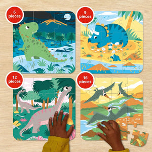 Dinosaurs 4 Puzzles Janod