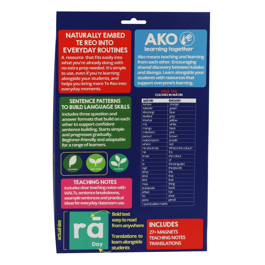 Magentic Colours In Te Reo Large