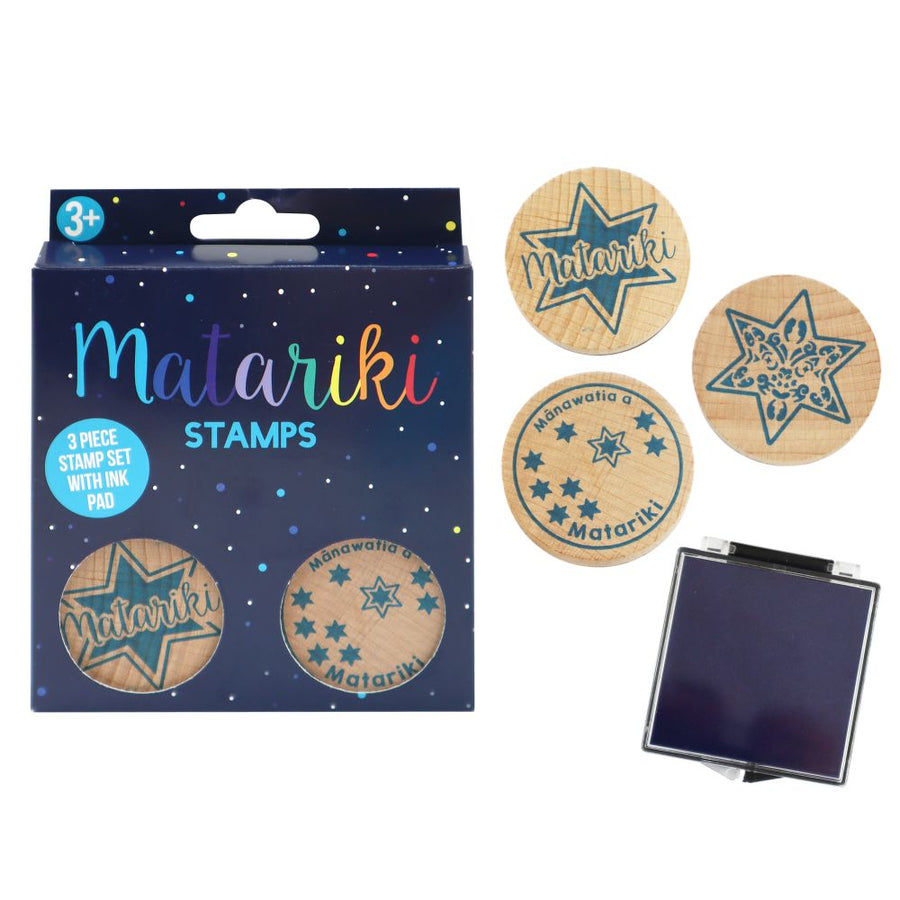 Matariki 3 piece Stamp Set with Inkpad