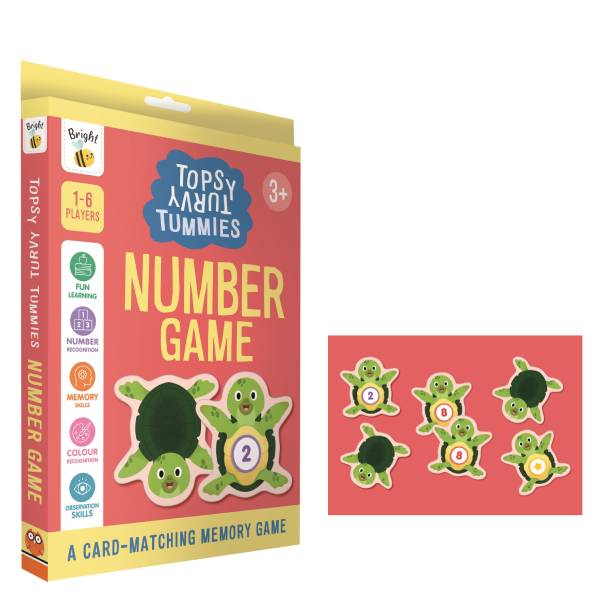 Topsy Turvey Tummies Number Card-Matching Memory Game