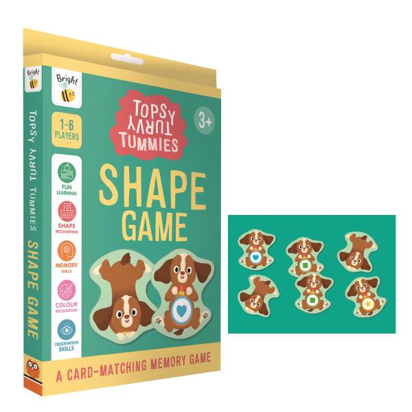 Topsy Turvy Tummies Shapes Card-Matching Memory Game