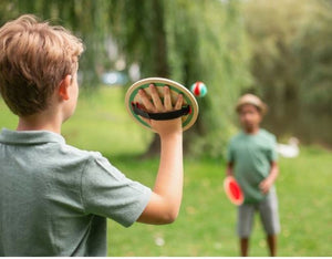 Catch Game Velcro Rackets with a Soft Ball