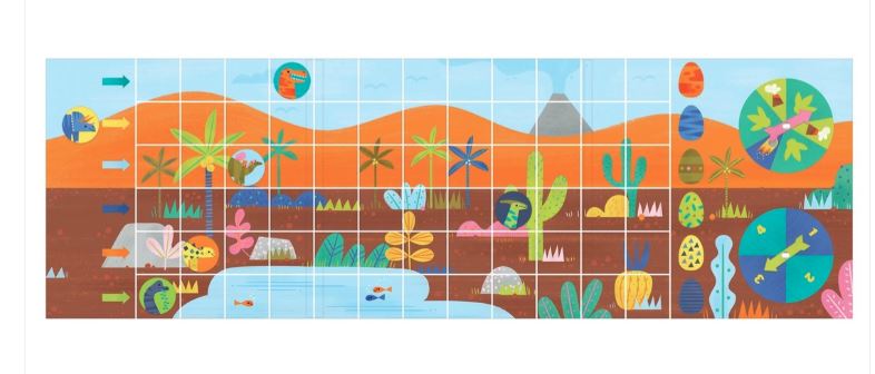 Let's Go Dinos Magnetic Board Game