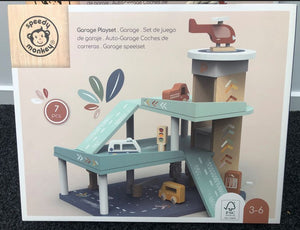 Wooden Garage Playset Speedy Monkey