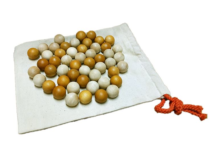 Wooden Balls set small 2 toned