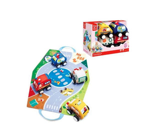 Pull Back Plush Car Set