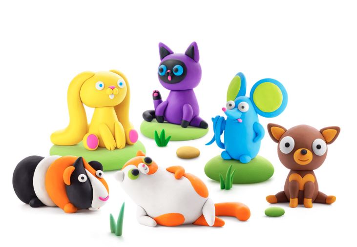 Hey Clay Fluffly Pets - cats dog bunny mouse guinea pig 15 cans