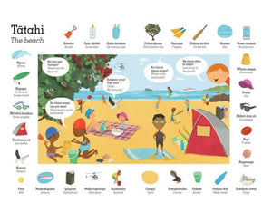 First Words Maori 60pc Jigsaw Tatahi-The Beach