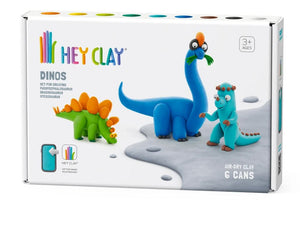 Hey Clay Dino 6 cans Stegosaurus Pachycephalosaurus Brachiosaurus