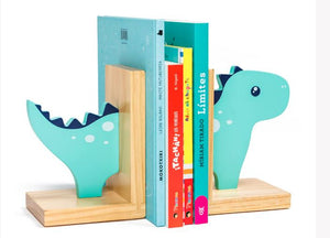 Bookends Wooden Dinosaur Non Slip