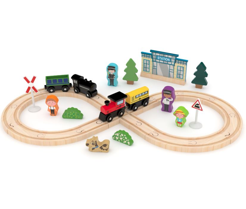 Classic Train Set Wood J'adore