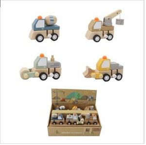 Wooden Wind Up Trucks Astd