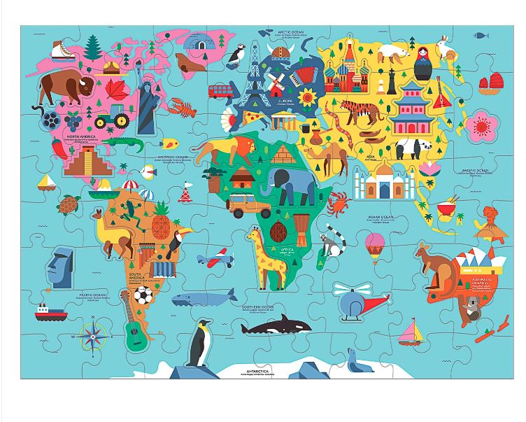 Map of the World Puzzle 78 pieces