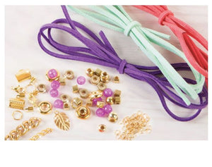 Make It Real Suede Bracelets Gold Link
