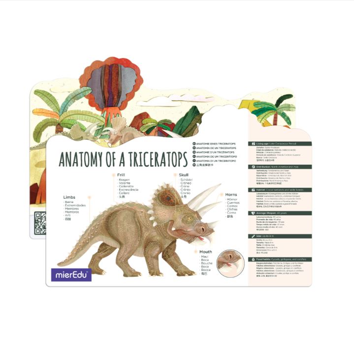 3D Triceratops Puzzle Adjustable