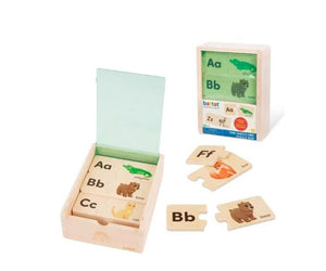 Battat Wooden Self-Correcting Alphabet Puzzle Box Set