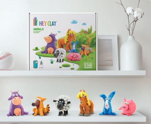 Hey Clay Animals 6 Cans Pig Horse Rabbit